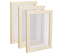SUPERFINDINGS 3 PZ Cornice per Creazione di Carta in Legno Strumenti per Schermo 30X20.1cm mandorle Sbollentate Creazione di Carta in Legno Rettangolo Antico Cornice per Stampi per Carta permestieri