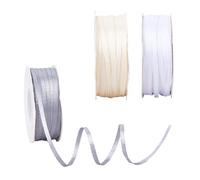 SUPERFINDINGS 3 Rotoli 3 Colori Nastri In Poliestere 99.52 Iarde (91 m) Nastro In Raso Double Face 1/8 Pollici (3mm) Nastro In Tessuto Stretto per Artigianato Appeso Confezioni Regalo