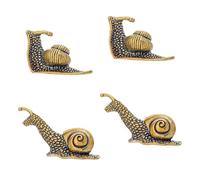 SUPERFINDINGS 4 pezzi 2 stili di Statuette di Lumache In Ottone Lumaca Piccola Mini Statua di Lumaca Vintage Minuscoli Ornamenti di Lumaca Antica Decorazione di Lumache In Bronzo per La Casa, Uffici