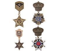 SUPERFINDINGS 4 pin demedaglia di Eroosmilitare 4 stili distintivi medaglia militari Spille D'Onore Badge Vintage Soldato Patriota Ufficiale Uniforme