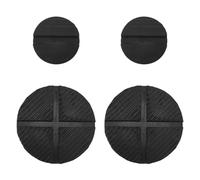 SUPERFINDINGS 4 Pz 2 Cuscinetti per Cric In Gomma Stile Nero Cuscinetti per Cric per Auto Universali Antiscivolo Cuscinetti In Gomma per Cric con Scanalatura Carrello per Sollevamento Blocchi di Gomma