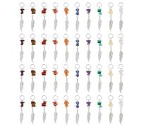SUPERFINDINGS 40 ciondoli in 10 stili con pietre preziose naturali e piume, chakra