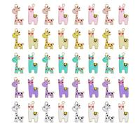 SUPERFINDINGS 40 Pz 5 Colori Ciondoli Giraffa e Alpaca 2 Stili Lega Smaltata Ciondola Ciondoli Tema Animale Colore Misto Giallo Rosa Ciondoli Ciondoli