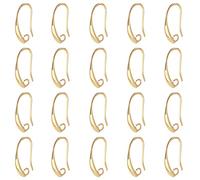 SUPERFINDINGS 40Pezzi Ganci per Orecchini in Ottone Placcato Oro 18K con Leva Posteriore Orecchini da 19x10x2mm Creare Risultati con Anello per La Creazione Gioielli Fai da Te Foro:2mmAgo:1mm