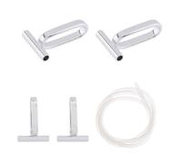 SUPERFINDINGS 4PCS Convertitore di Spilla In Lega per Ciondolo In Platino Convertitori di Spilla In Ciondolo Converti Spilla In Collana Convertitori di Spilla In Ciondolo con 1 set di Tubi di Silicone
