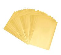 SUPERFINDINGS 50 Fogli Foglio di Carta stagnola reattiva Toner 11.42x7.3in Rettangolo Metallico Foglio di Carta stagnola di trasferimento d'oro per Stampante Laser + laminatore Artigianato goffratura