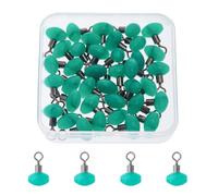 SUPERFINDINGS 50 Pezzi di Girella Rotante da Pesca Verde 1.85x1.2cm, Girelle Rotanti in Plastica per Pesca A Surfcasting, Connettori A Croce, Attrezzatura da Pesca, Scorrevole per Running