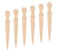 SUPERFINDINGS 6 Pezzi Punzone in Legno per Semina Pianta Giardino Dibber Attrezzo da Giardino per Piantare Bulbi Kit di Scavo per Piantare Bulbi in Legno per Seminare Semi Giardinaggio Assistente