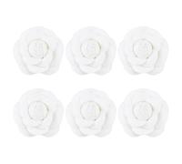SUPERFINDINGS 6 pz Spilla A Forma di Camelia 6.3cm Spilla A Forma di Fiore in Tessuto Spilla A Forma di Fiore Vintage Spilla A Forma di Fiori Artificiali Spille per Cappello A Bombetta Accessori