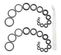 SUPERFINDINGS 60 pz 14 Dimensioni Canna Guide Ceramica Anello Set Canna da Pesca Kit Guida Canna da Pesca Occhio Kit di Sostituzione con 1 pz Pinzette in Acciaio Inox
