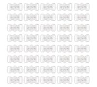 SUPERFINDINGS 60 Set di Clip per Reggiseno Bikini In Plastica con Ganci A Forma di Fiore Regolatori Trasparenti per Reggiseno Da Costumi Da Bagno e Lingerie, 2.1x1.4cm