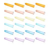 SUPERFINDINGS 72 Pz 6 Colori Cappuccio di Plastica per Matite Copri Punta di Matita Trasparente Estensori Colorati per Matite Portapenne per Matite di Legno Forniture per Ufficio e Scuola