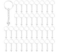 SUPERFINDINGS 80 portachiavi a forma di nota musicale, 8,2 cm, argento, con anelli di ferro, piccolo ciondolo musicale, per insegnanti di musica, studenti, lauree, primo giorno di scuola