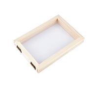 SUPERFINDINGS Carta in legno che fa stampo cornice schermo strumento per fiori secchi artigianato fai da te carta artigianato 18x12,7x2,3cm