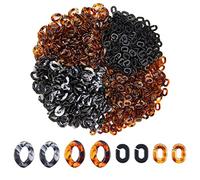 SUPERFINDINGS Circa 800 Pz Anelli di Collegamento in Acrilico Trasparente 4 Stili Connettori A Collegamento Rapido Anelli A Catena A Maglie A Torsione Ovale per Orecchini Collana Gioielli Catena