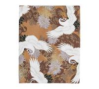 SUPERFINDINGS Copertina del Libro, Fodera per Libro in Formato Paperback con Protezione per Libro con Gru Marrone, Copertina Portatile Lavabile in Tessuto per Libro da Leggere, Taccuino, Agenda 5cm