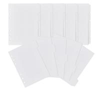 SUPERFINDINGS Divisori per Raccoglitori A5 per 6 raccoglitori Ad Anelli 30 fogli Fogli Divisori per Indice di Quaderni 6 set 1/5 schede Tagliate Divisori per Raccoglitori Vuoti Da 20.8x15.8 cm