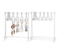 SUPERFINDINGS Espositori per Orecchini in Acrilico Espositore per Orecchini con Ganci Trasparenti con 8 Ganci per Espositori per Gioielli Mostra Orecchini Appesi