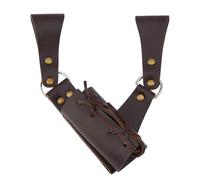 SUPERFINDINGS Foderi per Spada In Pelle PU Porta Cintura Marrone Cocco Accessori per Costumi Medievali Retrò con Accessori In Ferro per Uomini Adulti Oggetti di Scena per Cosplay Cavaliere In