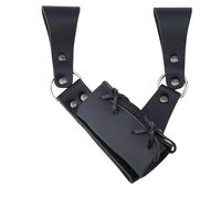SUPERFINDINGS Foderi per Spada In Pelle PU Supporto per Cintura Nero Accessori per Costumi Medievali Retrò con Accessori In Ferro per Uomini Adulti Oggetti di Scena per Cosplay Cavalieri