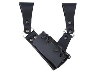 SUPERFINDINGS Foderi per Spada In Pelle PU Supporto per Cintura Nero Accessori per Costumi Medievali Retrò con Accessori In Ferro per Uomini Adulti Oggetti di Scena per Cosplay Cavalieri