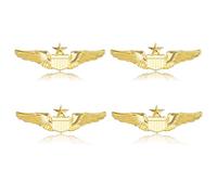 SUPERFINDINGS Spilla Pilota Ala Oro in Lega Metallo Air Force Distintivo per Cappello Camicia