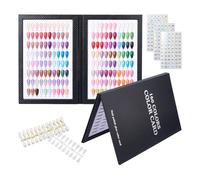 SUPERFINDINGS Tabella di visualizzazione a colori per unghie, con 240 consigli per esercitarsi e 3 fogli di etichette numeriche per smalto gel UV, cartoncino colorato per nail art e nail art, libro