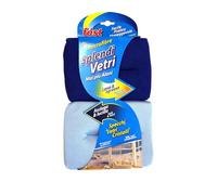 SUPERFIVE Panni Spugna per Vetri Doppio Lato, Lava e Asciuga Senza Aloni, Kit Microfibre (splendivetri)