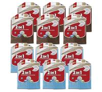 SUPERFIVE, Panno Pavimenti 2in1, Panno Doppio Lato per Pavimenti Delicati e Sporco Ostinato, 12 Pezzi (6 Marrone e 6 Azzurro)