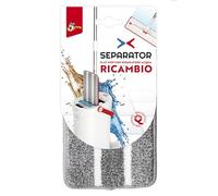 SUPERFIVE Ricambio Mop Microfibra per Kit Separator, Refill Panno Frangia Piatta, Compatibile Sistema Lavapavimenti con Secchio Separato, Alta Assorbenza, Pavimenti Senza Aloni