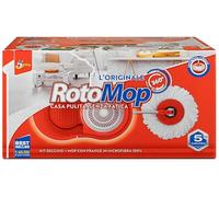 Rotomop Roto Mop Superfive Mocio Rotante in Microfibra Con Secchio Strizzatore