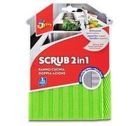 SUPERFIVE, Scrub 2in1, Panno Cucina Doppio Lato in Microfibra e Nylon Abrasivo (1)