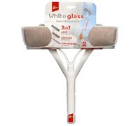 SUPERFIVE White Glass Kit, Lavavetri con Panni in Microfibra, Manico 1m Estraibile, Tira Acqua in Gomma, Per Vetri, Specchi, Cristalli, Box Doccia, Asciugatura Rapida, No Aloni