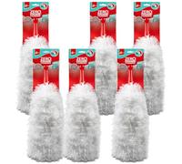 SUPERFIVE, Zero Polvere, Piumino Catturapolvere in Microfibra, Snodabile e Agganciabile al Manico Scopa Universale, 6 Pezzi