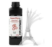 SuperFlex Resina per stampante 3D, Morbidezza 80A che simula la gomma flessibile, Prodotta in Corea da 3DMaterials (1000g, Trasparente)