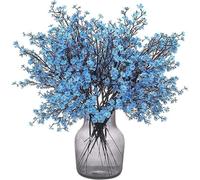 Superflower - 3 pezzi da 50 cm di fiori artificiali di ciliegio, piante artificiali decorative, fiori artificiali, decorazione per casa, matrimoni, feste, uffici, balconi e giardini (Azul)