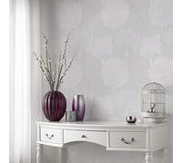 Superfresco Easy - Carta da parati floreale con glitter, colore: grigio