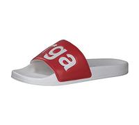 Superga 1908 Slides Polysoft - Scarpe Da Spiaggia E Piscina Unisex - Adulto, Bianco (White/Red A06), 37 EU, Pair