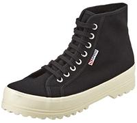 Superga 2341 Alpina Gum, Scarpe con Lacci Donna, Black-Shiny Offwhite, 38 EU