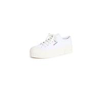 Superga - 2631 - Sneakers bianche a righe con suola flatform-Nero 40