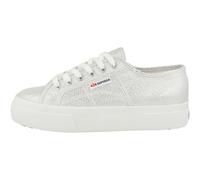 Superga 2740 Platform Lame Sneaker low Donna Sportschuhe Con Logo Argento 36-42
