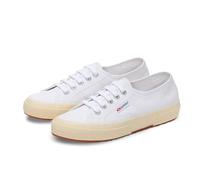 Superga 2750 Cotu Classic Canvas Sneakers Uomo e Donna - Iconiche Scarpe da Tennis Italiane Uomo e Donna con Tomaia Traspirante, Suola in Gomma Antiscivolo, Bianco/Bianco sporco, 10 Women/8.5 Men