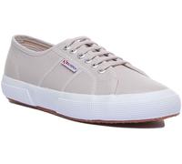 Superga 2750 Efglu In Pelle Con Lacci Grigio Taglia UK 2 - 7