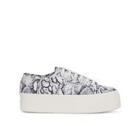 Superga 2790 Print, Scarpe con Lacci Unisex-Adulto, White Avorio-Navy SN, 41 EU