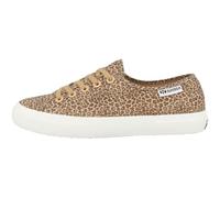 Superga Sneaker leggera unisex per adulti 3750 con stampa micro leopardata, Stampa leopardata beige/marrone, 7.5 Women/6 Men