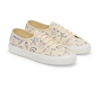 SUPERGA 3750 Seashells Print Scarpe Da Ginnastica Beige In Cotone Da Donna - EUR 41