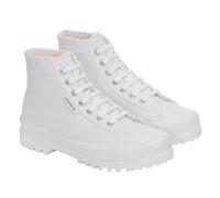 Superga Donna/Donna 2341 Alpina Scarpe da ginnastica in pelle vegana, Bianco ghiaccio., 38 EU