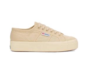 SUPERGA PLATFORM LINEN BEIGE LT F OFF WHITE