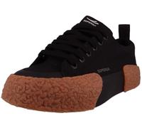 Superga Scarpe da Donna con Lacci - Nero - Tessile, Black Gum, 39 EU, Black Gum, 39 EU