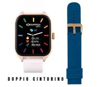 Superga SMARTWATCH SWT-STC008 GOLD + CINTURINO WINNER SILICONE BIANCO O BLU